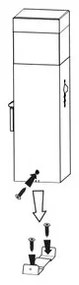 Panlux VOO-E14 Záhradné svietidlo Gard antracit, 76 cm