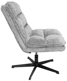 Relaxačné otočné kreslo KATANIA s podnožkou, svetlosivé