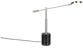 Čierna/v striebornej farbe LED stolová lampa (výška 65 cm) Fiore – Trio Select