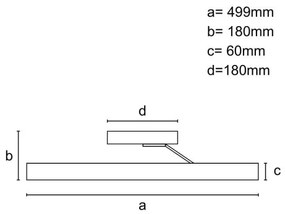 LED Stmievateľný prisadený luster LED/86W/230V 3000-6500K biela + diaľkové ovládanie