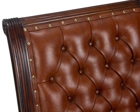 furniture-nabytek.cz - Kancelárske kreslo Cambridge z masívneho mahagónu, lakované, hnedé – pravá koža
