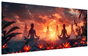 Obraz - Jóga v prírode (120x50 cm)