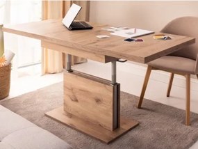 Rozkladací konferenčný stolík s nastavením výšky Cortado 110-150 cm, dub artisan%