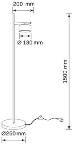 LED stojacia lampa OFELIA 1xGX53/6W/230V čierna/béžová