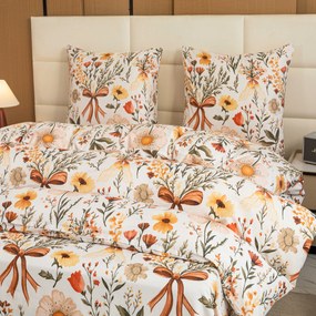 Obliečky z mikrovlákna FLORAL RIBBON krémové Rozmer obliečky: 70 x 90 cm | 140 x 200 cm