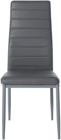 Jedálenská stolička Mayfair - koženka - Sivá
