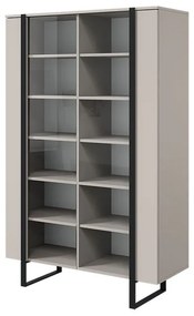 Vitrína Verica 120 cm - kašmír / čierne nožičky