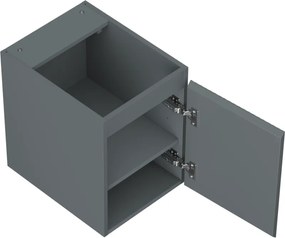 Mexen Rivel, kúpeľňová skrinka 35 cm, 1 dvierka, s drážkami, grafitová matná, 91A21-03547-1-BF66