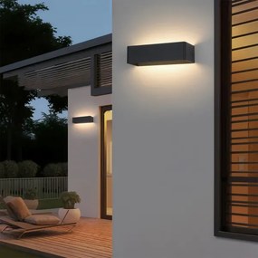 Brilagi - LED vonkajšie nástenné svietidlo DONNANI LED/12W/230V 30 cm čierne IP44