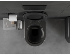 Mexen Sofia Rimless závesná wc misa, čierna matná, 3354XX85