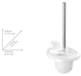 Biela nástenná plastová WC kefa Pure – Wenko