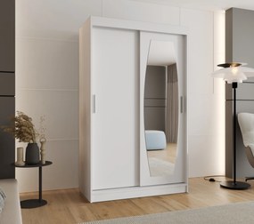 Šatníková skriňa 120 cm Rosaria (biela). Akcia -21%. Vlastná spoľahlivá doprava až k Vám domov. 1126293