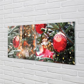 Obraz na akrylátovom skle Snow vianočné ozdoby 140x70 cm
