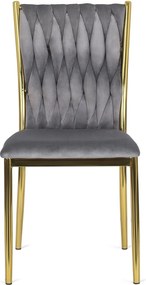 Čalouněná jídelní židle DAN šedá