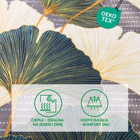 FLANELOVÉ OBLIEČKY FLANELOVE 180X200 CM, 2KS 70X80 CM LISTY