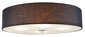 Rustikálne stropné svietidlo čierne 50 cm - Drum