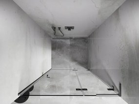 Mexen, Mexen Lunar L sklápacie pravé sprchové dvere 110 cm, transparentné, chróm - 834L-110-000-01-00-P