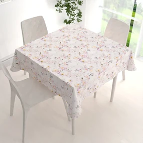 Biante Teflónový štvorcový obrus TF-090 Plané ruže na bielom 80x80 cm