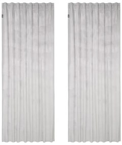 Looks by Wolfgang Joop Zamatový záves, 135 x 245 cm, 2 kusy (bledosivá)  (100390451)