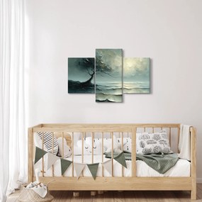 Obraz - Olejomaľba stromu s oceánom (90x60 cm)