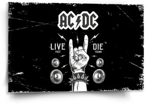 Sablio Obraz ACDC Live fast, die young - 120x80 cm