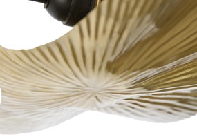 Orientálne stropné svietidlo mosadz s čiernou 3-svetlo - Louka