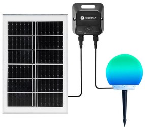 Aigostar-LED RGB stmievateľná vonkajšia lampa MESH 20W/3,7V 4000mAh 2700-6500K IP65 priemer 15 cm