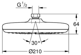 GROHE 26410000 - Sprchová hlavica TEMPESTA 210 mm lesklý chróm