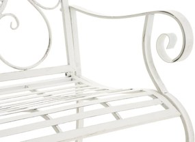 Kovová stolička Punjab s područkami - Biela antik