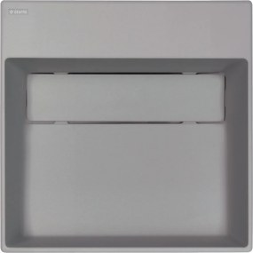 Deante Correo, granitové umývadlo na dosku s poličkou pod batériu a krycou doskou 400x400x130 mm, šedá metalíza, CQR_SU4M