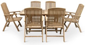 Noela Záhradný drevený set 1+6 pre 6 osôb Faisal II. hranatý