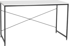 Písací stôl, biela/čierna, 120x60 cm, MELLORA