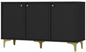 Komoda Tokyo 1  3F čierny grafit 813