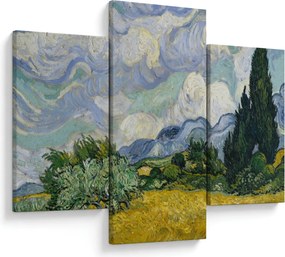 Obraz - Vincent van Gogh, Wheat Field with Cypresses, reprodukcia (90x60 cm)