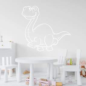 Veselá Stena Samolepka na stenu na stenu Brontosaurus Farba: černá