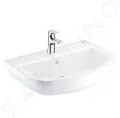 Grohe Bau Ceramic - Súprava umývadla 600 mm a batérie Start Flow s výpusťou, alpská biela/chróm 39472000