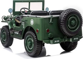 JOKOMISIADA Autíčko na batérie pre 3 osoby J E E P Willys s diaľkovým ovládaním PA0249