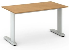 Kancelársky písací stôl PRIMO FLEXIBLE 1400 x 800 mm, biela