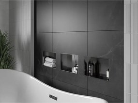 Mexen X-Wall-NR, polica na zapustenie bez príruby 30 x 20 cm, grafitová matná - 19E1302010