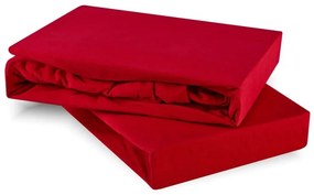 Plachta posteľná červená jersey EMI, Plachta 90x200