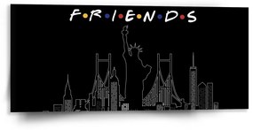 Sablio Obraz Seriál Priatelia FRIENDS Obrysy - 110x50 cm