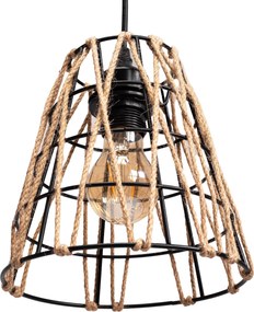 Toolight Toolight, stropné svietidlo 1xE27 APP1318-1CP, čierna-hnedá, OSW-02408