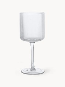 Ručne fúkané reliéfne poháre na biele víno Ripple, 2 ks