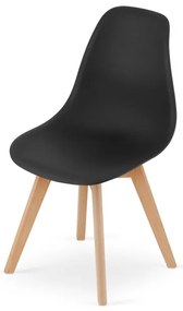 Set jedálenských stoličiek KITO čierne (hnedé nohy) 4ks