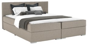 Boxspringová posteľ 160x200, sivohnedá TAUPE, FERATA TV KOMFORT
