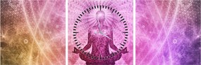 Obraz meditácie (s hodinami) (90x30 cm)