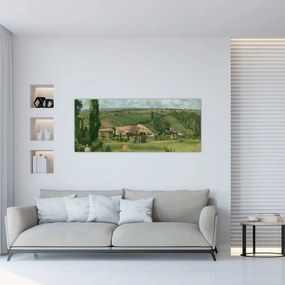 Obraz - Camille Pissarro, Landscape at Les Pâtis, Pontoise, reprodukcia (120x50 cm)