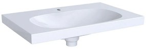GEBERIT Acanto závesné umývadlo s odkladacou plochou, s otvorom, so skrytým prepadom, 750 x 482 mm, biela, 500.630.01.2