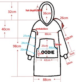 Baránková mikinová deka s rukávmi a kapucňou COLORED CATS krémová