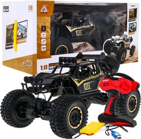 Ramiz Kovové pásové vozidlo pre deti 3+ Model na diaľkové ovládanie 1:8 s pohonom 4x4